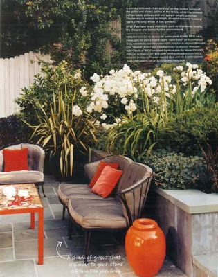 lush small garden space inpirations with outdoor sitting and flowers