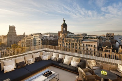 mandarin oriental barcelona, rooftop designed by patricia urquiola