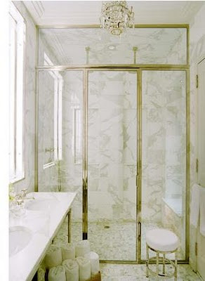 Marble Shower Design  Nathan Egan via belle vivir