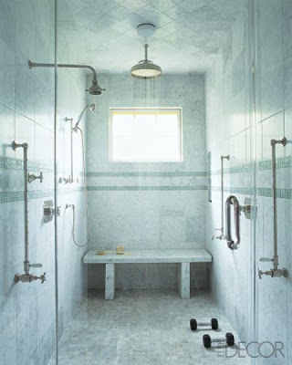 Marble Shower Design via belle vivir