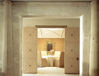 upholstered doors via belle vivir
