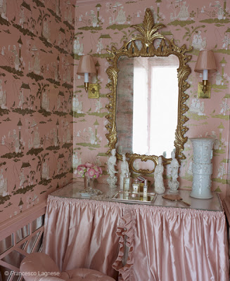 Miles Redd, Danielle Rollins's home, powder room via belle vivir blog