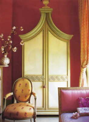 Unusual color combination interiors Living room muriel brandolini belle vivir blog