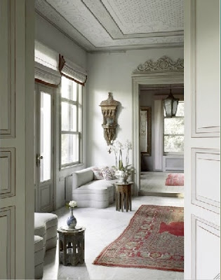 the living room in a yali in the bosphorus is restored in a global chic style via belle vivir blog