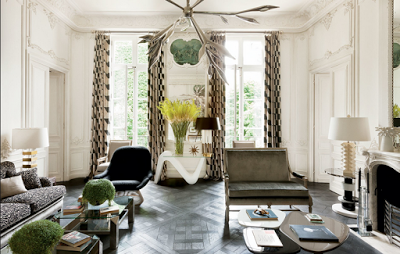 Lauren Santo Domingo paris apartment designed by Francois Catroux living room via belle vivir blog