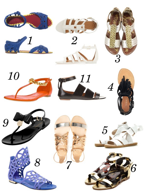 roundup of flat sandals