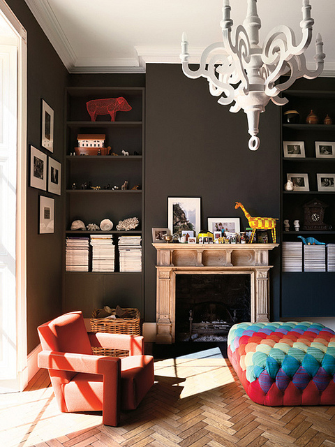 Ilse Crawford interior family room with fireplace design Ilse Crawford via belle vivir interior design blog