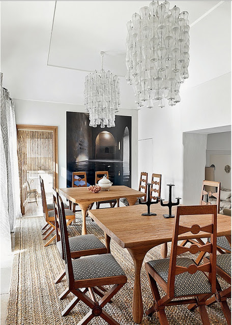 Jean Louis Deniot at home in Capri via belle vivir interior design blog dining room in Capri via belle vivir blog
