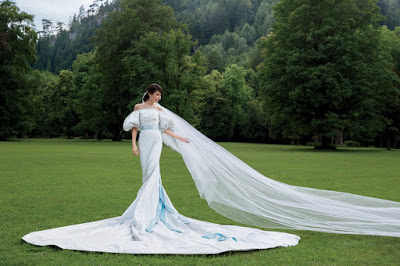 Caroline Sieber and fritz von westenholz wedding dress
