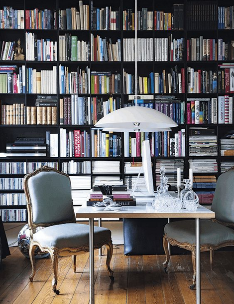beautiful home libraries via belle vivir interior design blog