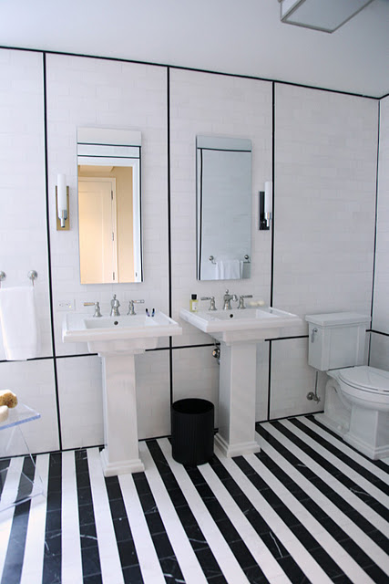 11 Stunning Black And White Floors From, Black And White Striped Floor Tiles