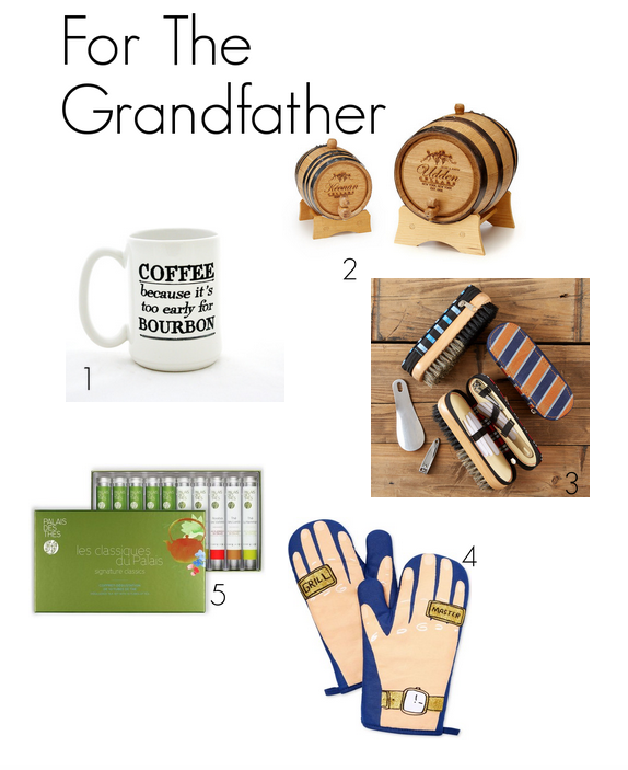 father's day gifts for grandfather via belle vivir blog