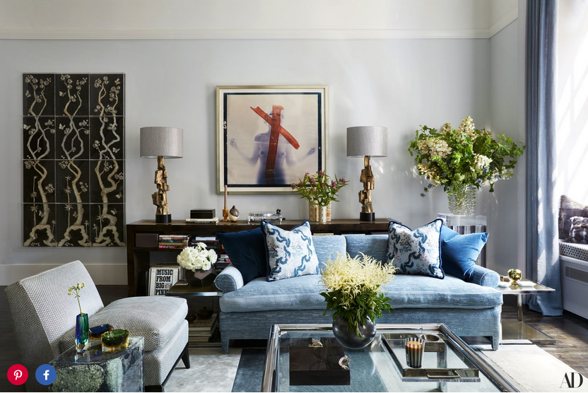 Carole Radziwill's Glamorous New York City Duplex living room