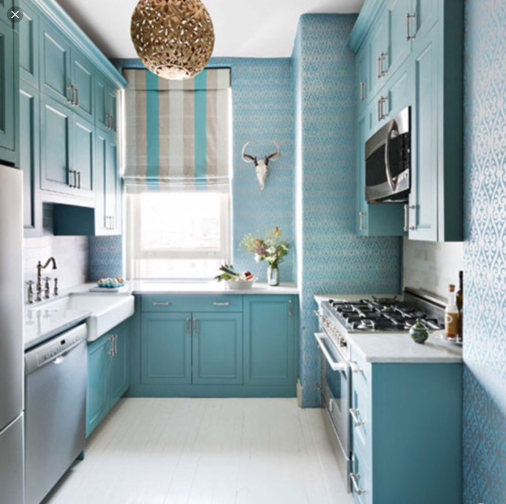 Colorful kitchens , blue belle vivir