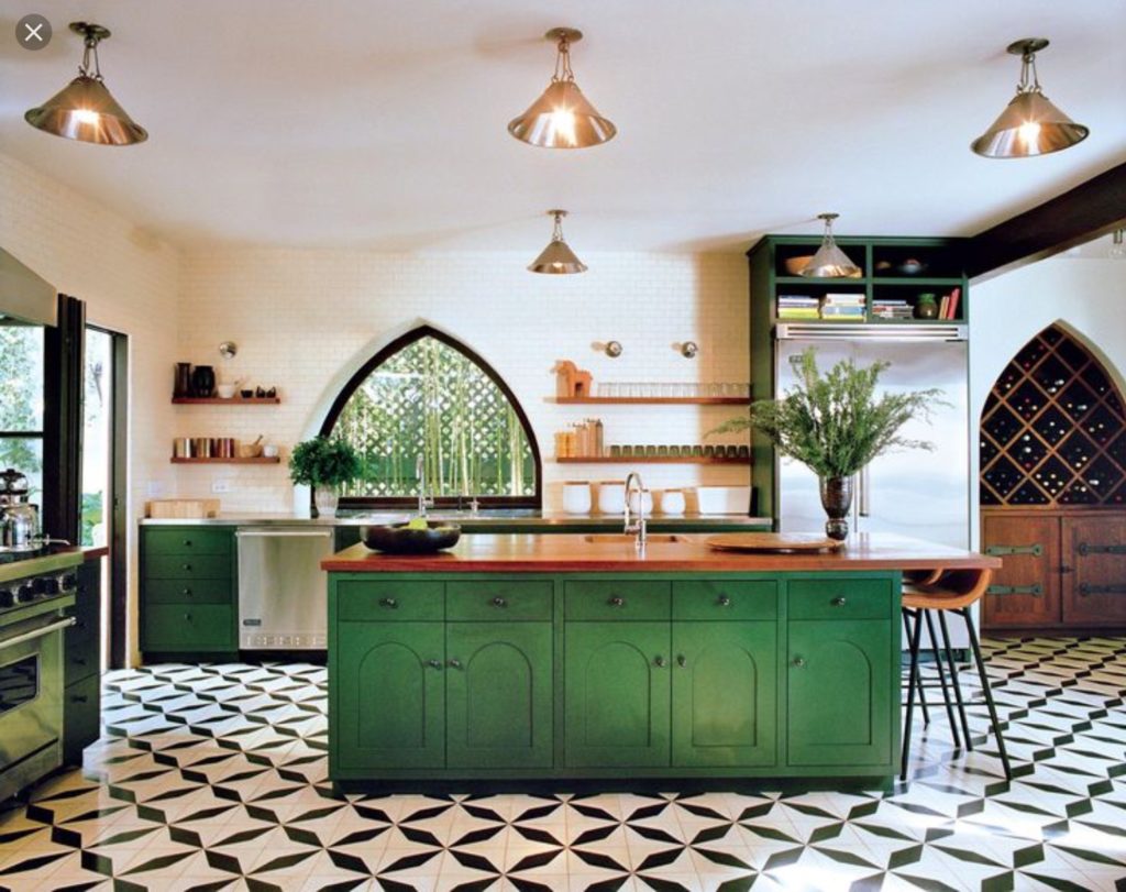Colorful kitchens, green belle vivir
