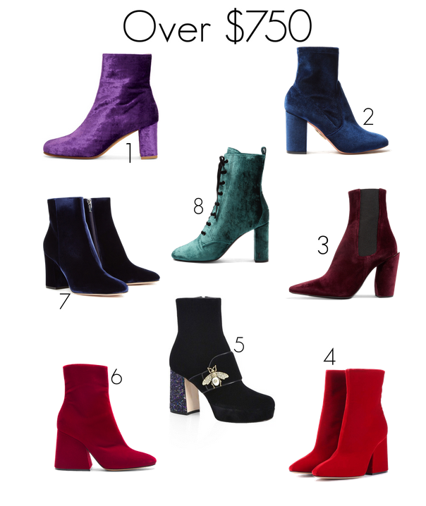 colorful velvet boots roundup via belle vivir