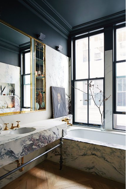 Jenna Lyons's Soho home, bathroom via belle vivir