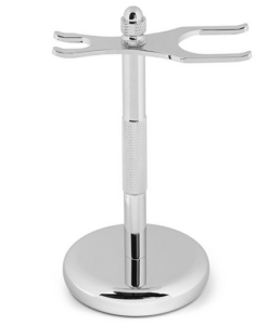 gifts for Men deluxe chrome razor and brush stand