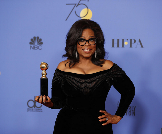 Oprah at the golden globes via belle vivir blog