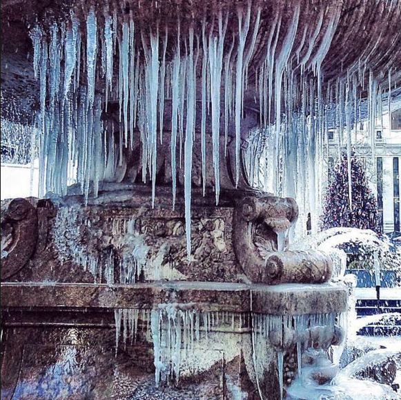 the essentials you need to survive this brutal winter bryant park frozen fountain