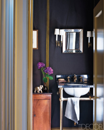 Lynn Nesbit's home, transitional style in Interior Design, bathroom via belle vivir interior design blog