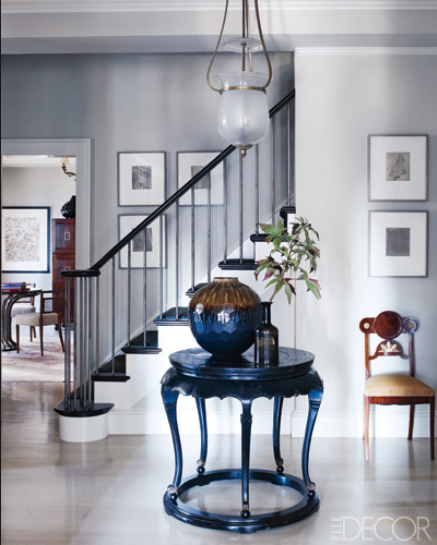 Lynn Nesbit's home, transitional style in Interior Design, entryway via belle vivir interior design blog