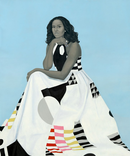 design events Michelle Obama's portrait by Amy Sherald via belle vivir