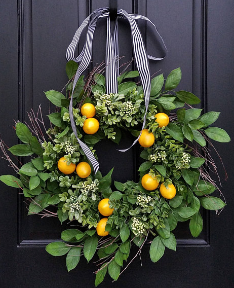 Spring wreaths, summer wreaths lemon