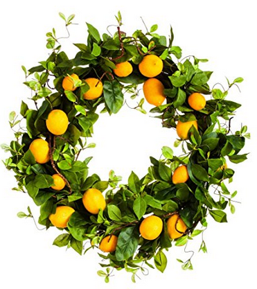 lemon wreath and leaves