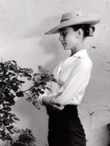 white shirt, Audrey Hepburn