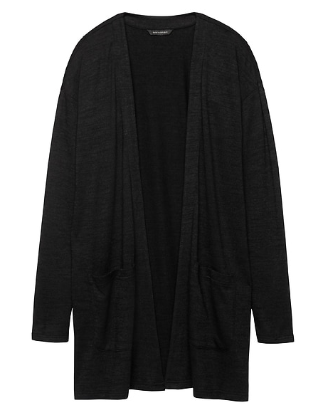 winter-to-spring transitional pieces, long cardigan