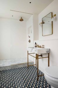 cement tiles, encaustic tiles, bathroom with cement tiles