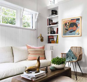 Beach bungalow, California style Living room