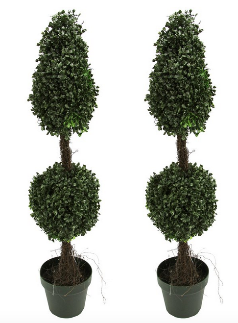artificial double ball topiaries