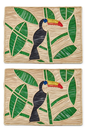 tropical-inspired placemats