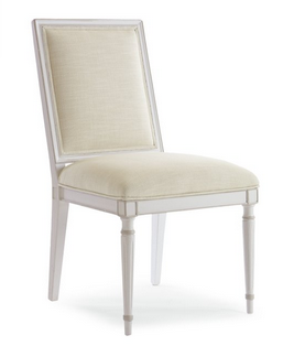 Louis XVI style chair, white painted