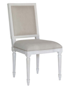 Louis XVI style chair, painted whtie