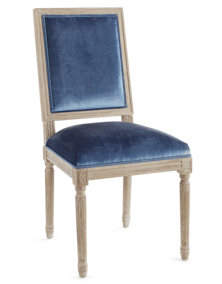 Louis XVI style chair, velvet fabric