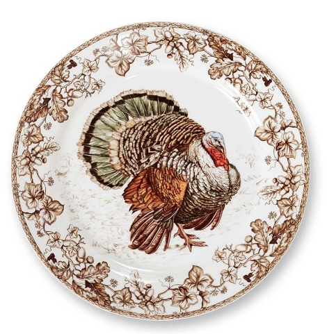 Thanksgiving tableware, turkey plate elegant
