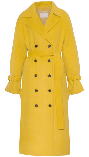 oversized coat, yellow