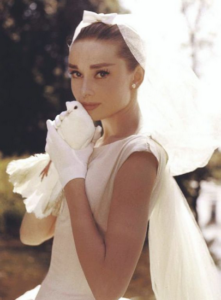 Audrey Hepburn in wedding dress