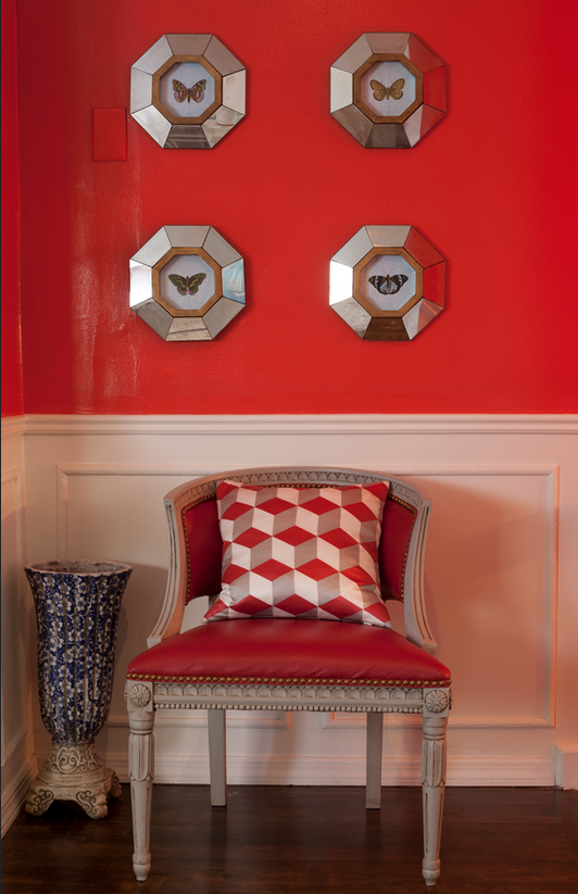 red walls, Julie Paulino design
