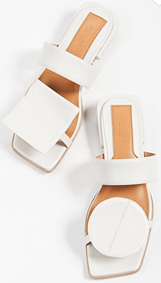 white flat sandals, Jaggar