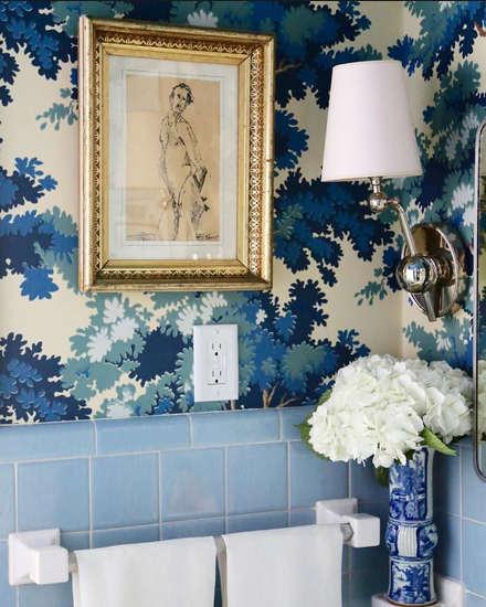 Sandberg Wallpaper, Raphael wallpapered bathroom |