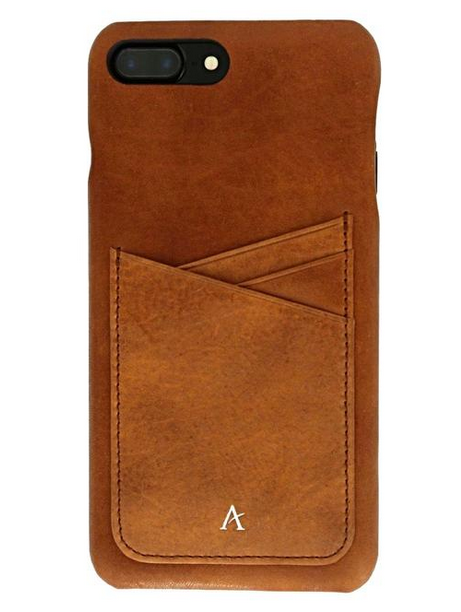 father's day gifts, tanned leather card slot, phone case