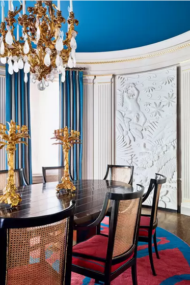manhattan penthouse design dining room