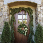 14 Front Doors Decked for Christmas:  Decorating Front Doors with Garlands.